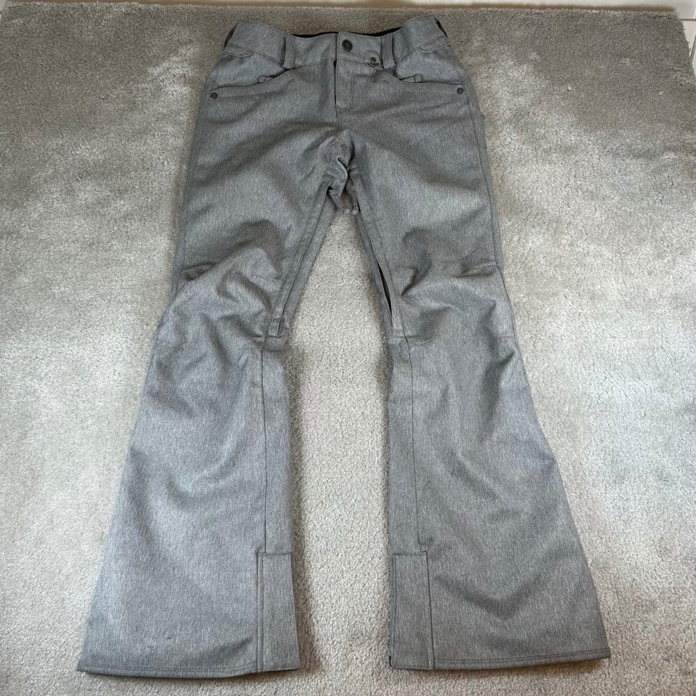 Volcom Snow‎ Pants Women's Small Grey Slim Stretch 10K Waterproof Ski Snowboard